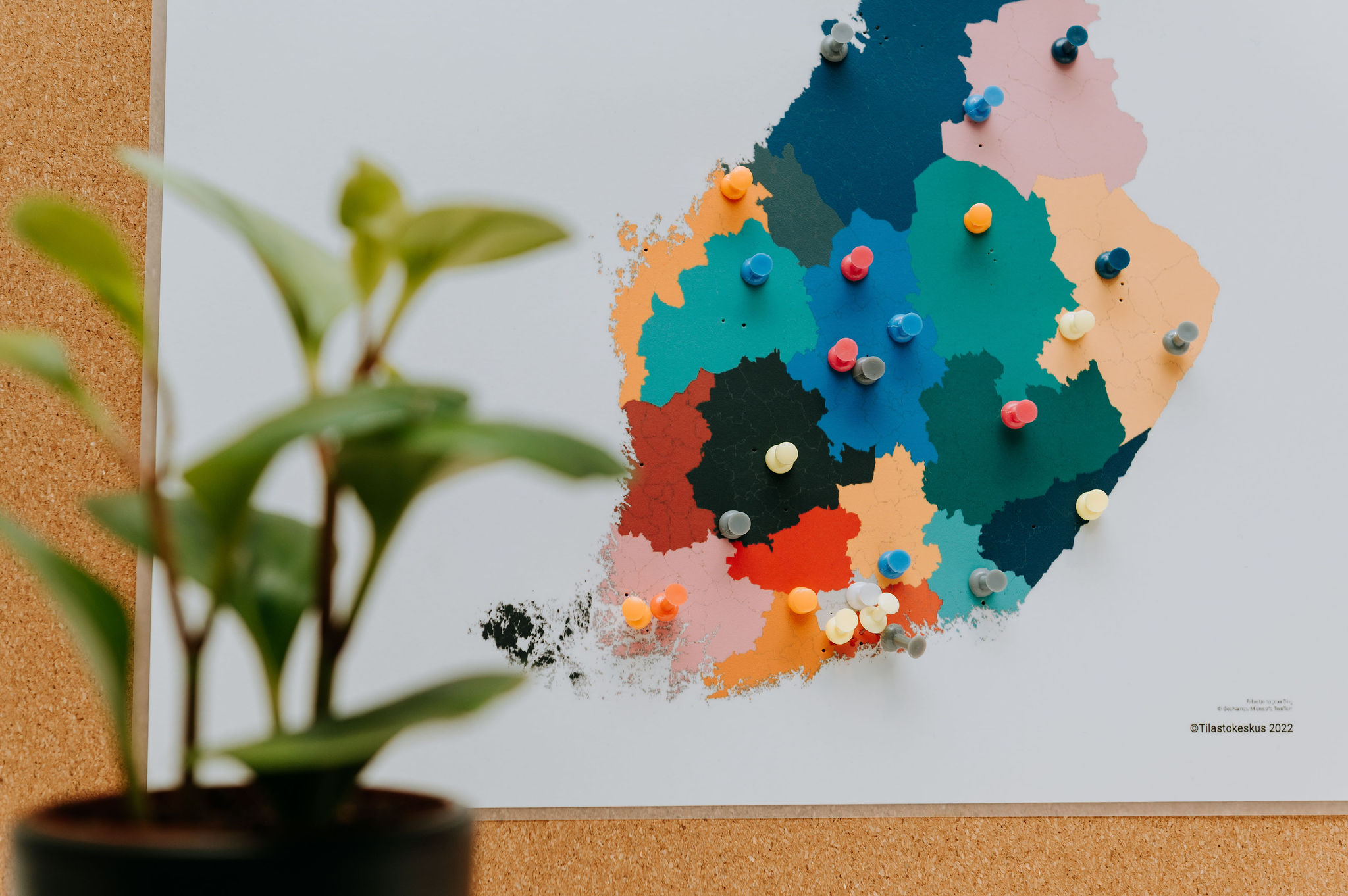 Kartta hyvinvointialueista